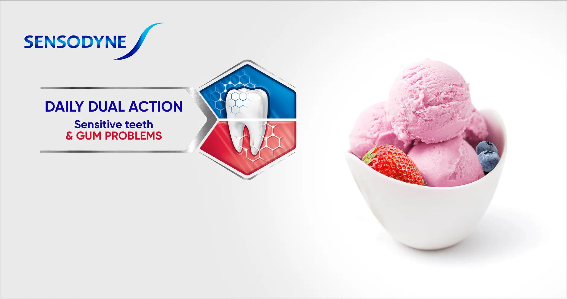 Sensodyne sensitivity and gum campaign banner