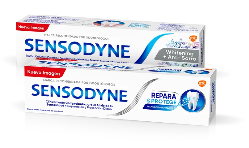 Productos Sensodyne que ayudan a proteger contra la sensibilidad dental 